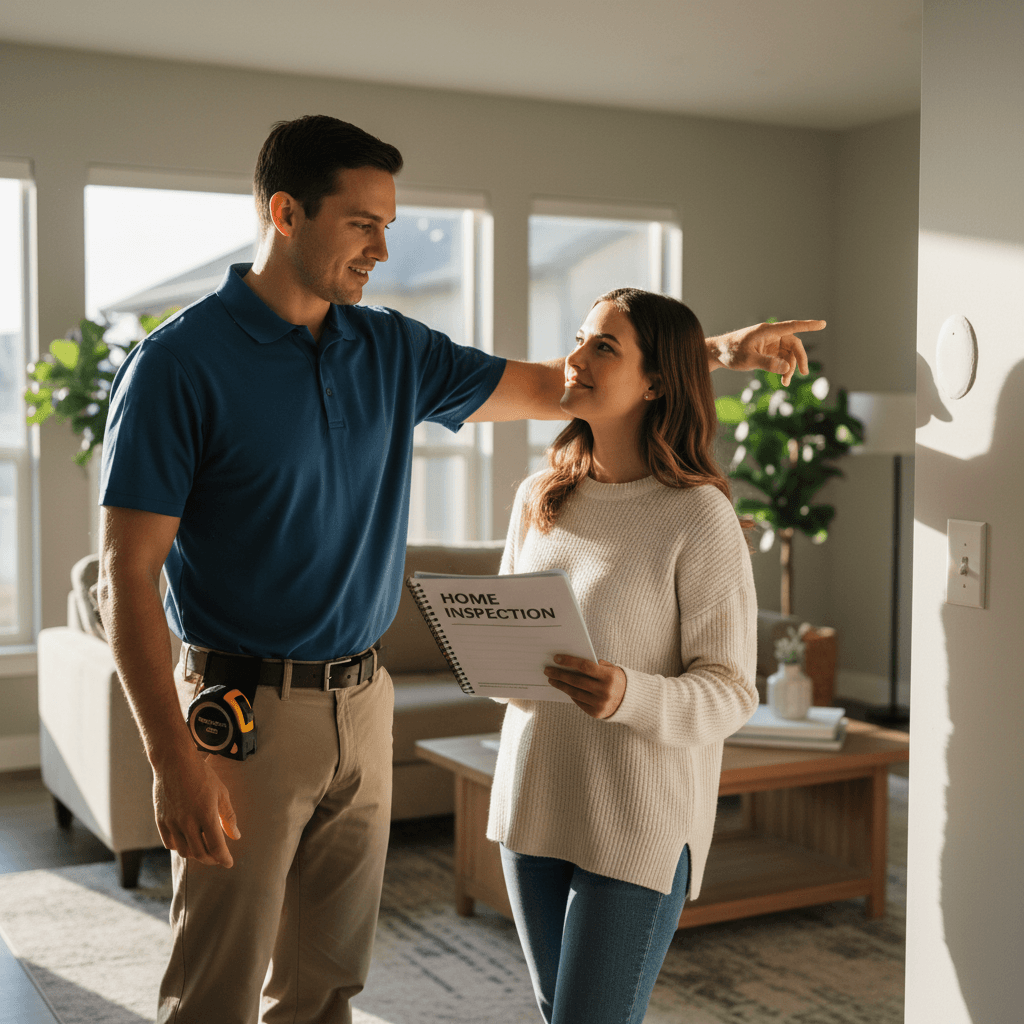 Contractor explaining mold test results to a homeowner